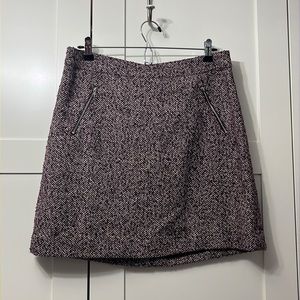 Herringbone tweed mini skirt